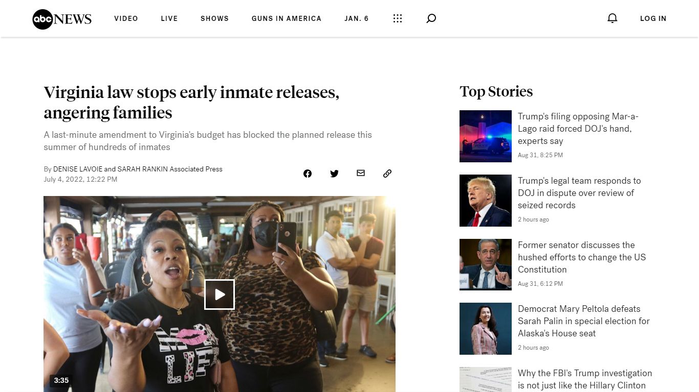 Virginia law stops early inmate releases, angering families